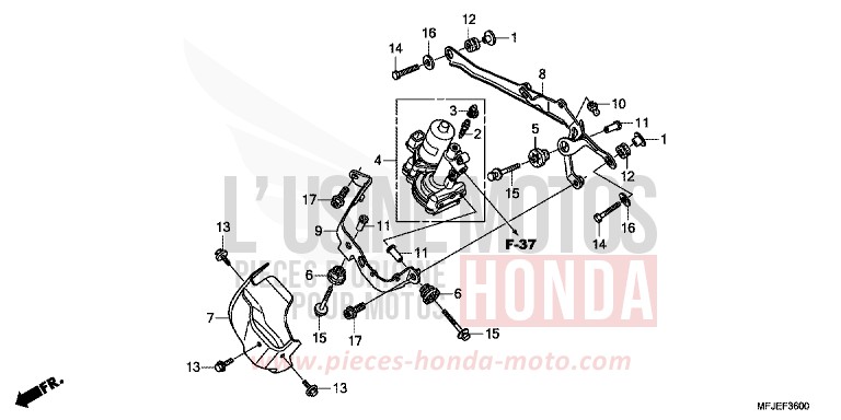 DRUCKEINHEIT VORN (CBR600RA) von CBR600RR ABS VICTORY RED (R334) von 2012